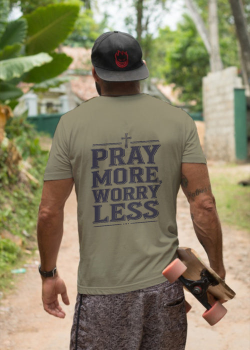 Pray More, Worry Less Short Sleeve Tee